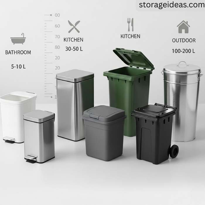 Capacity Consideration Trash Cans