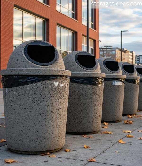 Concrete Trash Cans 3