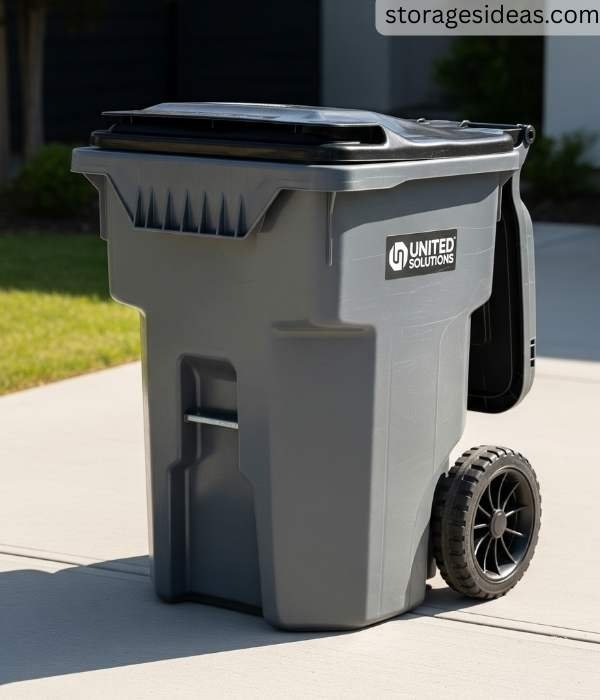 United Solutions Heavy Duty Outdoor Wheeled Trash Can