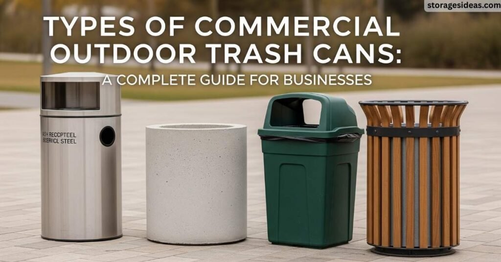 types of commercial outdoor trash can