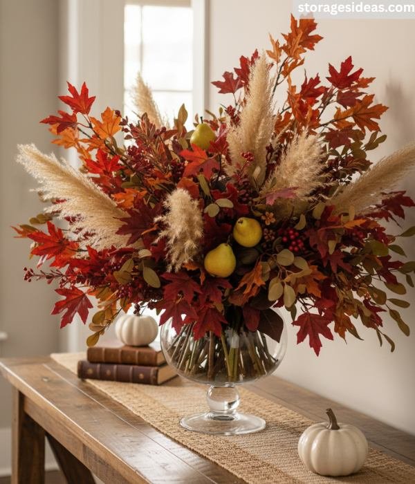 12 Cozy Autumn Décor Ideas for Small Apartments You’ll Love in 2025 6 Bring in Faux or Fresh Fall Foliage Arrangements