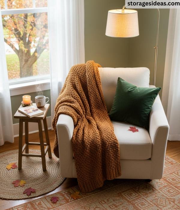 12 Cozy Autumn Décor Ideas for Small Apartments You’ll Love in 2025 8 Create a Cozy Reading Nook with Seasonal Accents