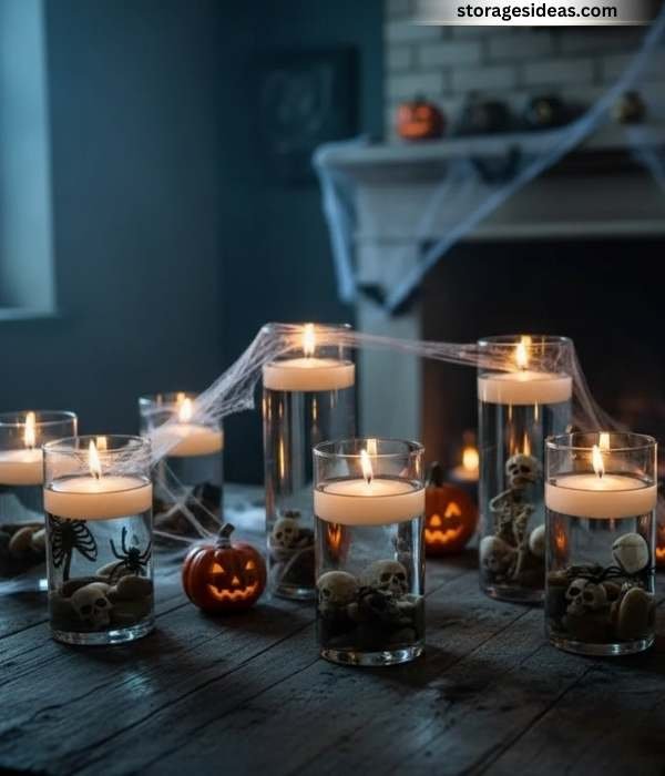 10 Small Space Halloween Décor Ideas You Can Try 1 Floating Candle Displays