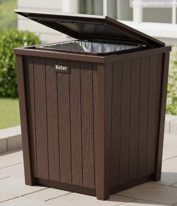 Keter Rockford 38 Gallon Resin Trash Can