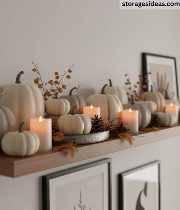 11 Halloween Decorations That Save Space in Apartments 2025 5 Neutral Pumpkin Glow