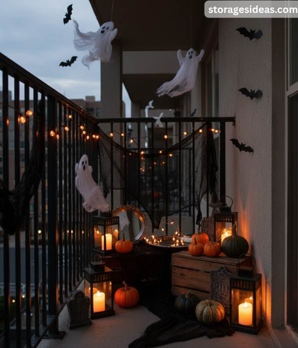 11 Halloween Decorations That Save Space in Apartments 2025 1 Porch of Shadows