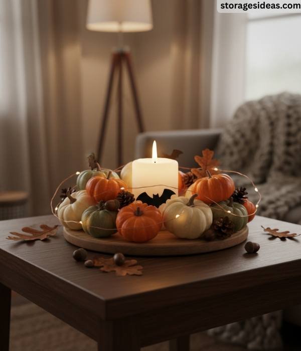 15 DIY Pumpkin Décor Ideas for Small Apartments For 2025 12 Pumpkin Candle Rings