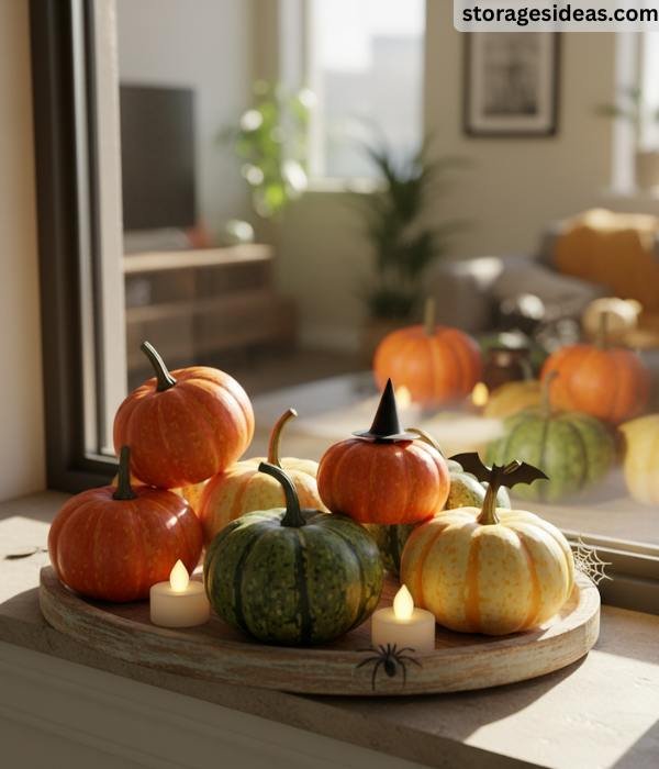 11 Halloween Decorations That Save Space in Apartments 2025 11 Whimsical Gourd Gathering