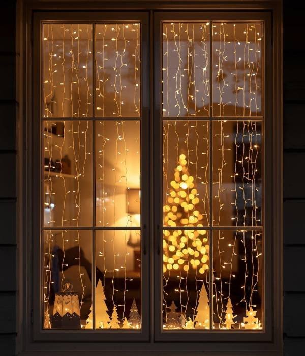 Window Silhouettes String Lights