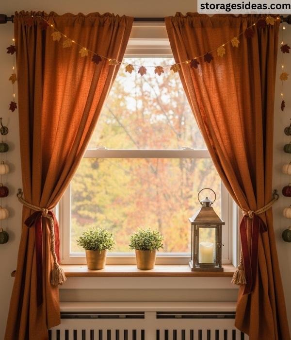 10 Cozy Fall Décor Ideas for Small Living Rooms in 2025 9 Window Treatments with Seasonal Flair