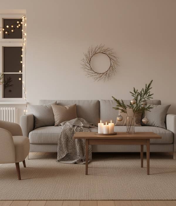 12 Stunning Cozy Winter Décor Ideas for Apartments That Feel Like Home 11 Add Soft HolidayTwinkle Touches