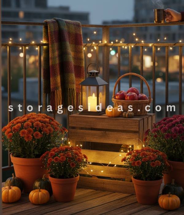 10 Fall Storage and Décor Hacks for Small Spaces 2025 10 Balcony Harvest Corner