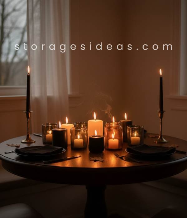 8 Creative Halloween Table Décor Ideas for Small Spaces That Make a Big Impact 2 Candlelight That Glows Not Crowds