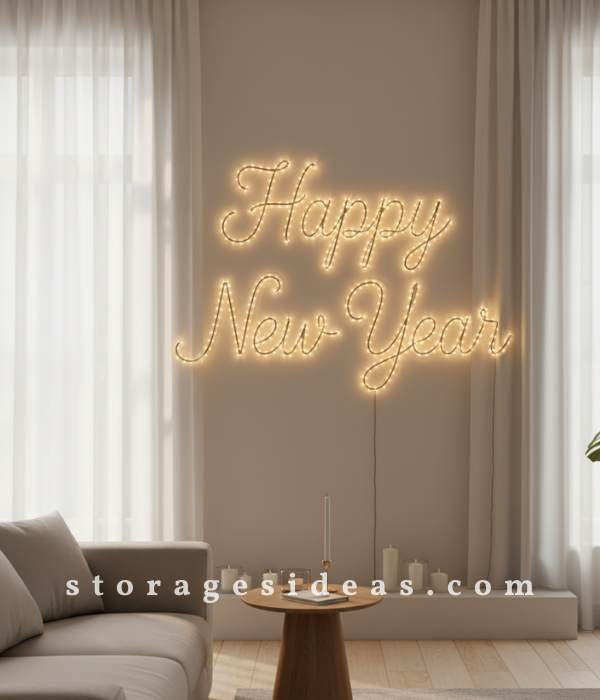 DIY String Light Wall