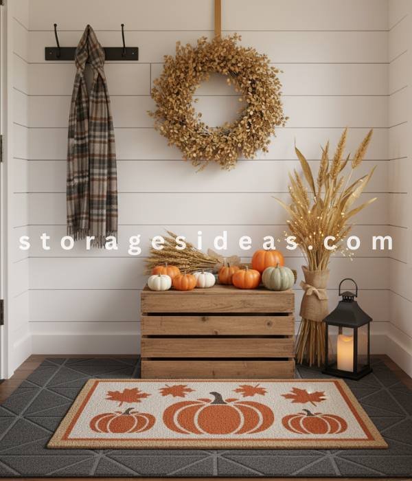 7 Tiny Home Fall Décor Ideas to Inspire You in 2025 5 Design a Welcoming Fall Entryway