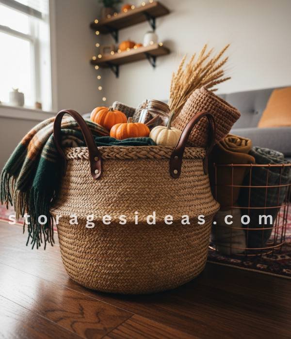 10 Fall Storage and Décor Hacks for Small Spaces 2025 1 Disguised Storage Baskets