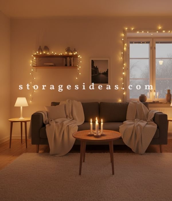 12 Stunning Cozy Winter Décor Ideas for Apartments That Feel Like Home 2 Embrace Ambient Twinkling Lighting