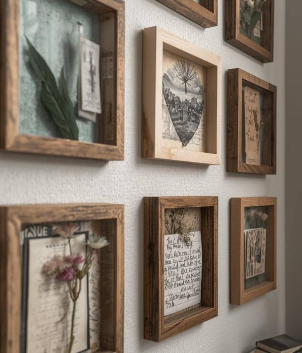 8 Genius Tiny Home Wall Art Ideas for a Bigger, Brighter Feel 8 Framed Everyday Objects as Art