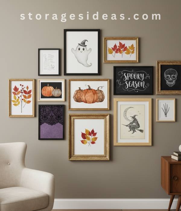 9 DIY Halloween Wall Décor Ideas to Transform Your Apartment This Fall 2025 4 Framed Mini Halloween Art