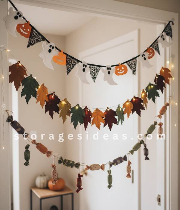 9 DIY Halloween Wall Décor Ideas to Transform Your Apartment This Fall 2025 3 Halloween Garland Wall Hanging