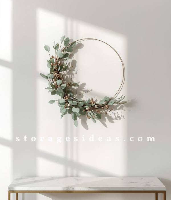 12 Creative Winter Wall Décor Ideas That Don’t Clutter 4 Hang a Subtle Seasonal Wreath