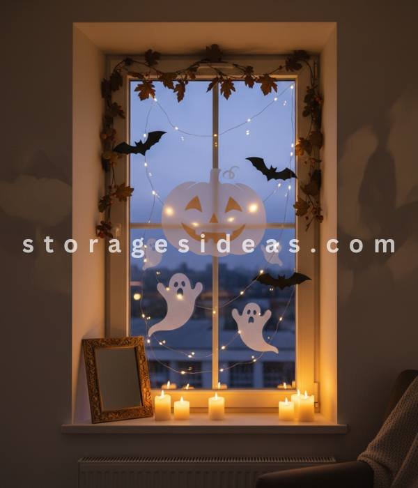 9 DIY Halloween Wall Décor Ideas to Transform Your Apartment This Fall 2025 5 Haunted Window Silhouettes