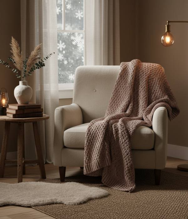 15 Easy & Cozy Winter Living Room Décor Ideas to Warm Up Your Home 3 Highlight Cozy Corners with Layered Vignettes