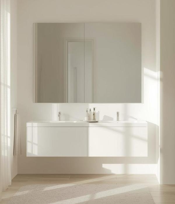 Include a Large Mirror or Reflective Surface