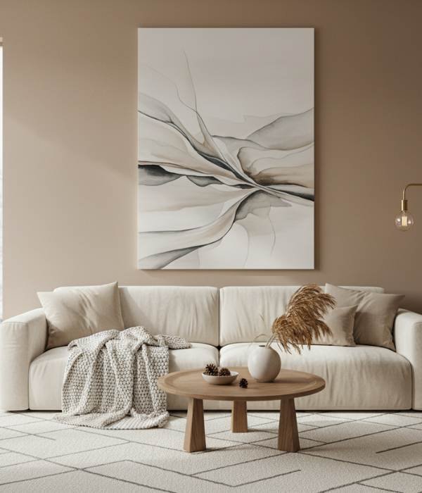 15 Easy & Cozy Winter Living Room Décor Ideas to Warm Up Your Home 13 Introduce Statement Winter Artwork