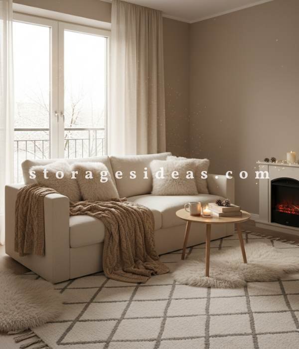 12 Stunning Cozy Winter Décor Ideas for Apartments That Feel Like Home 1 Layer Soft Textures for Instant Warmth