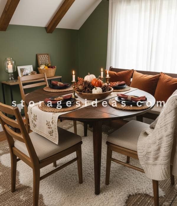 7 Small Dining Room Thanksgiving Décor Ideas 2025 3 Layered Textures for Coziness