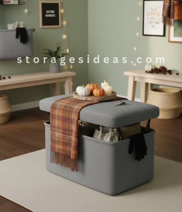 10 Fall Entryway Décor Hacks with Storage to Keep Your Home Cozy and Organized in 2025 10 Multi Functional Storage Ottoman