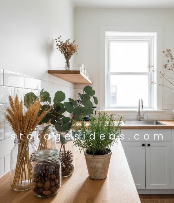 12 Inspiring Small Kitchen Thanksgiving Décor Ideas That Make Your Space Festive Without Clutter 10 Nature Inspired Touches