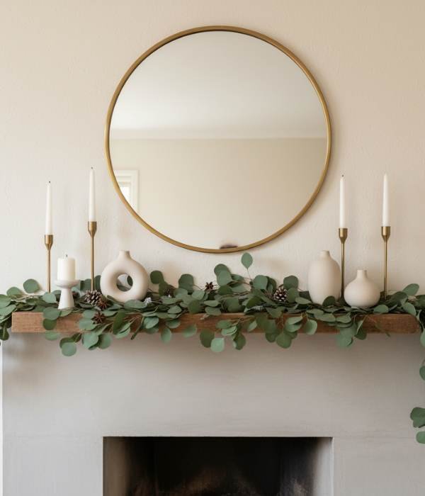 15 Easy & Cozy Winter Living Room Décor Ideas to Warm Up Your Home 5 Refresh the Mantel with Winter Accents