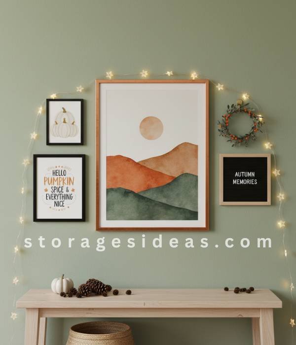 10 Fall Entryway Décor Hacks with Storage to Keep Your Home Cozy and Organized in 2025 9 Rotating Seasonal Wall Art
