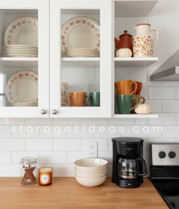 12 Inspiring Small Kitchen Thanksgiving Décor Ideas That Make Your Space Festive Without Clutter 7 Seasonal Kitchenware as Decor