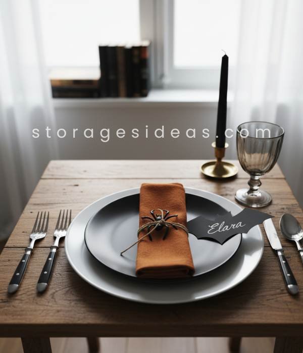 8 Creative Halloween Table Décor Ideas for Small Spaces That Make a Big Impact 5 Spooky Place Settings