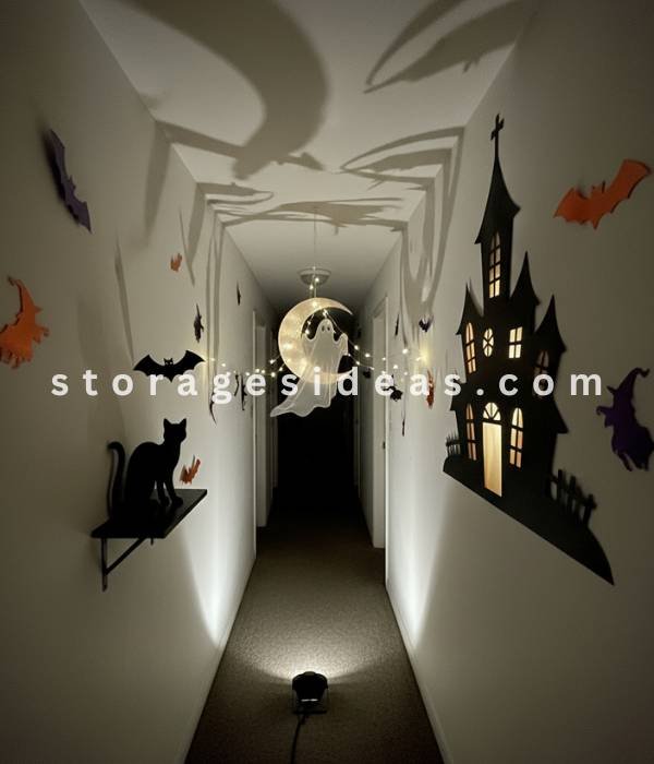 9 DIY Halloween Wall Décor Ideas to Transform Your Apartment This Fall 2025 2 Spooky Shadow Silhouettes