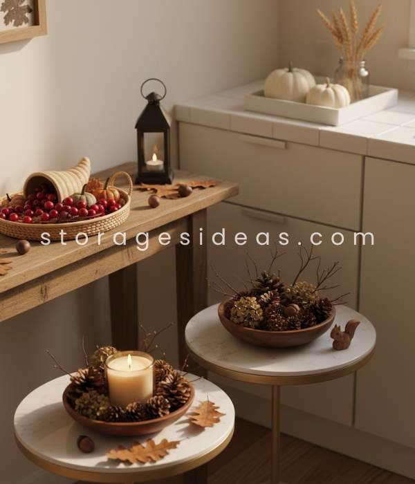 15 Creative Thanksgiving Décor Ideas for Small Spaces | Cozy Fall Tips 2025 13 Tabletop Displays and Small Vignettes