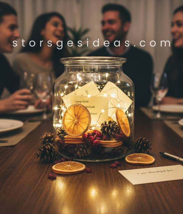 12 Easy DIY Thanksgiving Centerpieces for Apartments 6 The Thankful Jar
