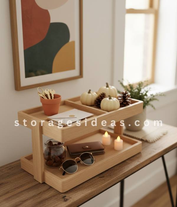 10 Fall Entryway Décor Hacks with Storage to Keep Your Home Cozy and Organized in 2025 4 Tiered Trays for Mail Keys and Everyday Items