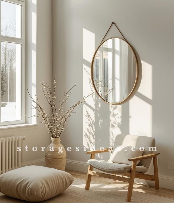 12 Creative Winter Wall Décor Ideas That Don’t Clutter 8 Use Mirrors to Reflect Light