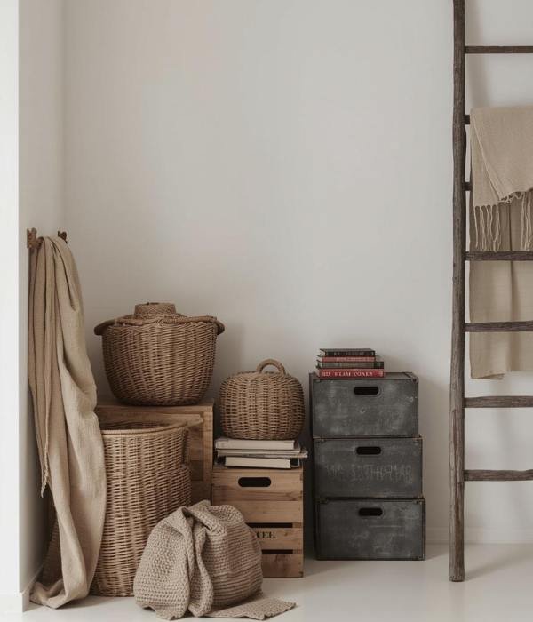 Use Rustic Storage That Doubles as Decor