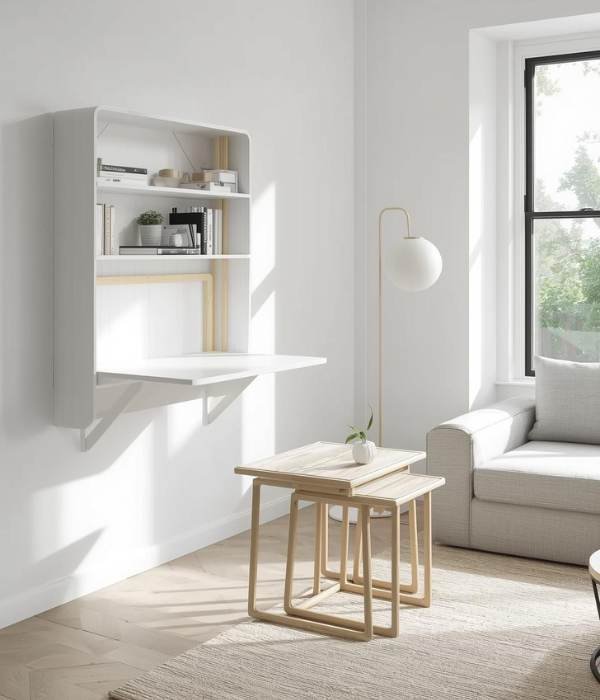 10 Creative Small Living Room Furniture and Décor Hacks 7 Use Sliding or Folding Furniture to Save Space