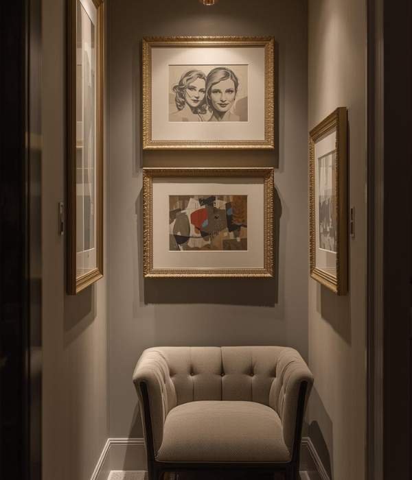 8 Genius Tiny Home Wall Art Ideas for a Bigger, Brighter Feel 2 Vertical Wall Art in a Narrow Space