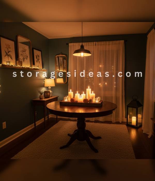 7 Small Dining Room Thanksgiving Décor Ideas 2025 4 Warm Lighting to Set the Mood
