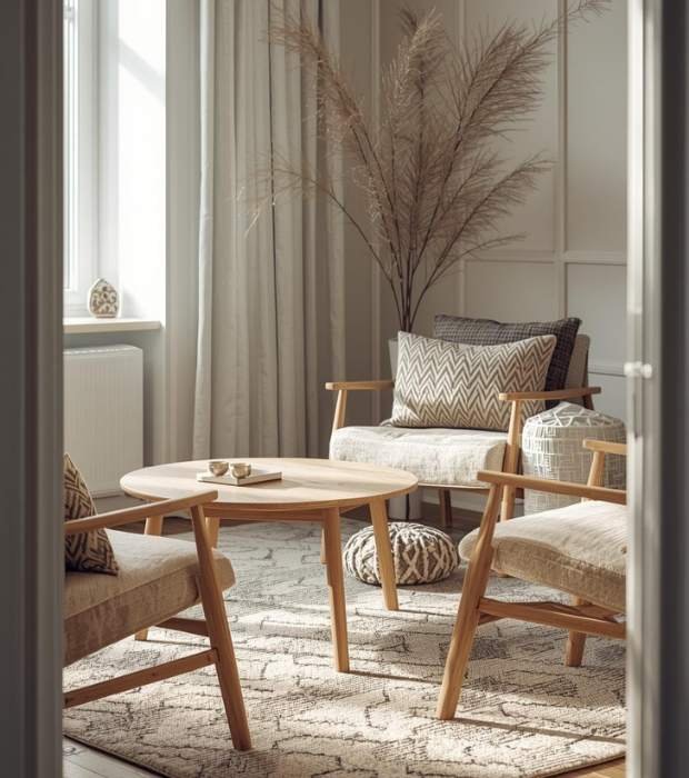7 Radiant Scandinavian Winter Décor Ideas for Apartments 7 Warmth Through Wood Pattern