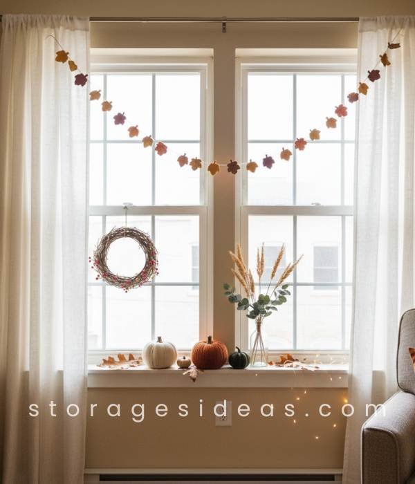 15 Creative Thanksgiving Décor Ideas for Small Spaces | Cozy Fall Tips 2025 9 Window Decor That Doesnt Crowd