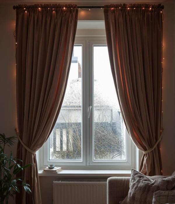 12 Stunning Cozy Winter Décor Ideas for Apartments That Feel Like Home 5 Window Treatments Drapes That Add Insulation Style