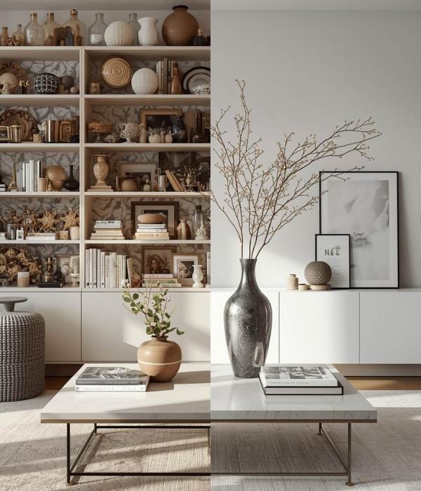 Overloading with Small Decor Pieces